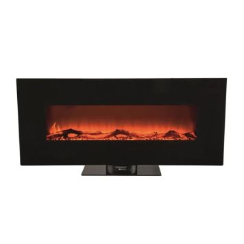 Elektrikamin Flat, must