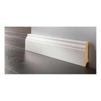 Põrandaliist profileeritud MDF valge 17 x 70 x 2600 mm