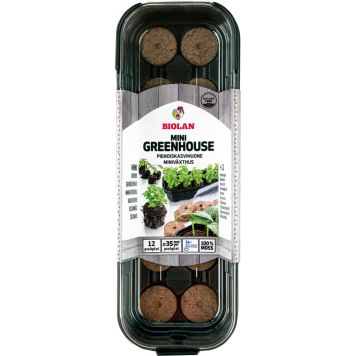 Toakasvuhoone Biolan Mini 12 -turbatabletiga