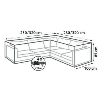 Mööblikate Sunfun L kujuline 230 / 320 x 100 x 85 cm