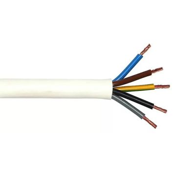 Paigalduskaabel Kabelexpress H05VV-F5x2,5 mm² valge 3 m