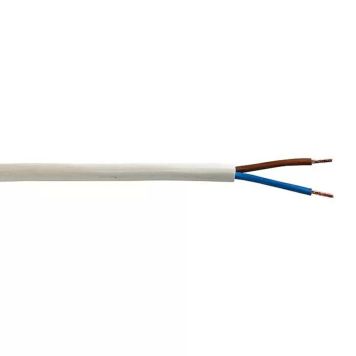 Kummikaabel Kabelexpress H03VV-F2x0,75 mm² valge 10 m