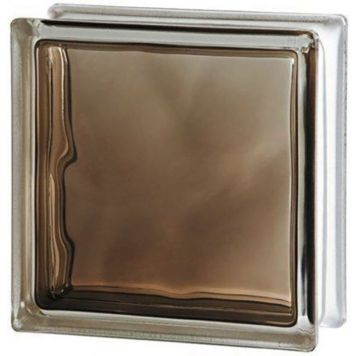 Klaasplokk Wave pruun 190 x 190 x 80 mm