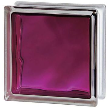 Klaasplokk Wave rubiinpunane 190 x 190 x 80 mm