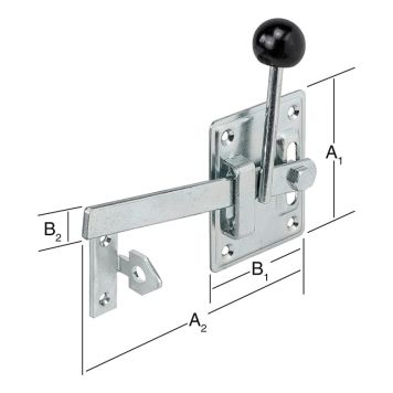 Aiavärava riiv 100 x 165 mm