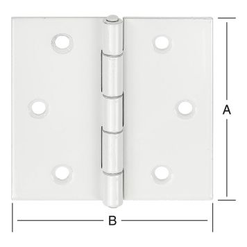 Hing 60 x 60 mm valge