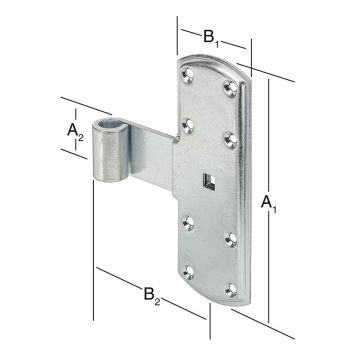 Väravahing 160 x 50 mm ø 13 mm