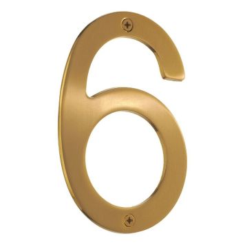 Majanumber Beslagsboden Villa 6 harjatud messing