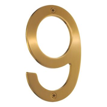 Majanumber Beslagsboden Villa 9 harjatud messing