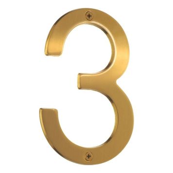 Majanumber Beslagsboden Villa 3 harjatud messing