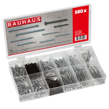 Naelte komplekt BAUHAUS 580-osaline