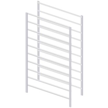 Korvriiuli küljeraamid Lundbergs 1002 x 535 mm valge