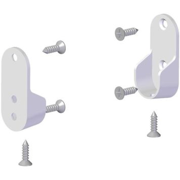 Riidepuu toru seinakinnitus Lundbergs valge 2 tk