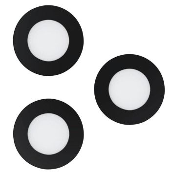 Süvistatavad LED-kohtvalgustid Eglo Connect.z Fueva-Z Ø 8,5 cm must 3-osaline