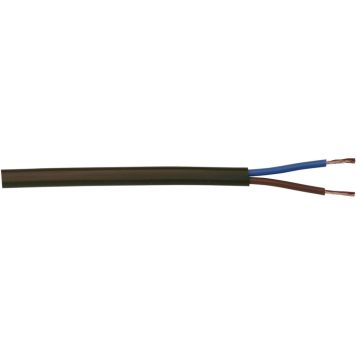 Juhe PVC Kabelexpress H03VVH2-F2x0,75 mm² pruun 5 m