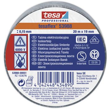 Isoleerteip tesa® Professional Tesaflex 20 m x 19 mm, hall