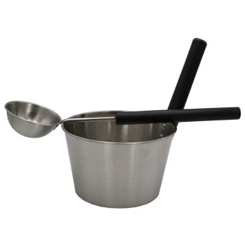 Saunalkibu 4 l ja leilikulp Saunia