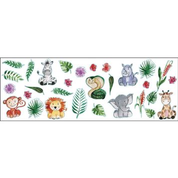 Posterkleebis Jungle Baby Animals 24 x 68 cm