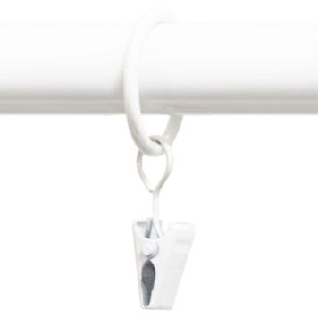 Kardinarõngad Hasta klambriga Ø25/31mm, valge