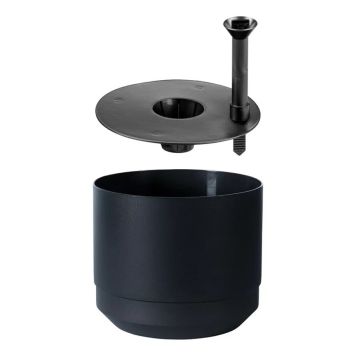 Lillepott Orthex Pauliina Ø 17 cm, must