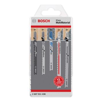 Tikksaeterade komplekt Bosch MultiMaterial 15 tk