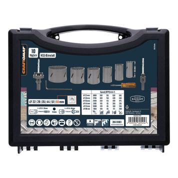 Augusaagide komplekt Craftomat HSS-BIM 22-58 mm 10 tk