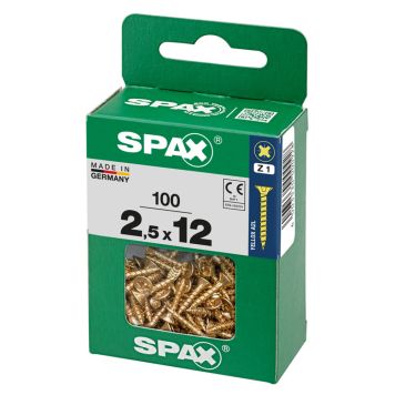 Peitpeakruvi Spax 2,5 x 12 mm