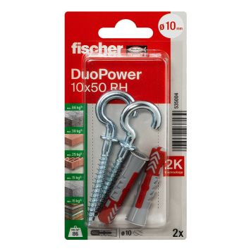 Tüübel koos konksuga Fischer Duopower 10 x 50 RH K