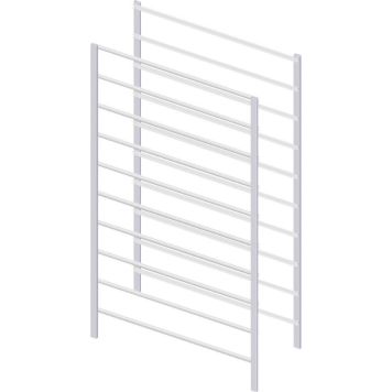 Korvriiuli küljeraamid Lundbergs 1002 x 435 mm valge