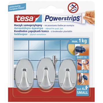 Nagi tesa® Powerstrips Oval kroom 3 tk