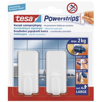 Nagi tesa® Powerstrips Classic valge 2 tk