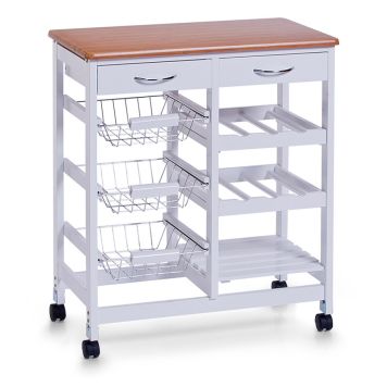 KÖÖGIRIIUL 66X36X76 CM VALGE/BAMBUS MDF