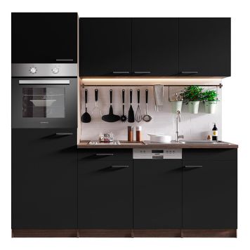 Miniköök Oliver Respekta 2,05 m must, elektripliidiga