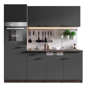 Miniköök Oliver Respekta 2,05 m hall, elektripliidiga