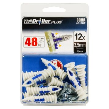 Kipsplaaditüübel Cobra WallDriller Plus 3,5 mm 12 tk