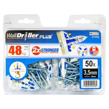 Kipsplaaditüübel Cobra WallDriller Plus 2,5 mm 50 tk