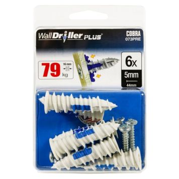 Kipsplaaditüübel Cobra WallDriller Plus 5 mm 6 tk