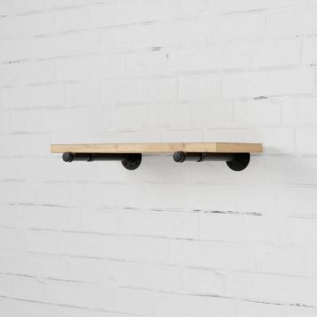 Riiulikanduri komplekt Walteco Rusticline Tube must