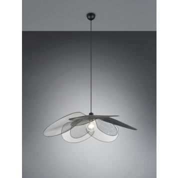 Rippvalgusti Trio Fleure mattmust Ø 87 cm