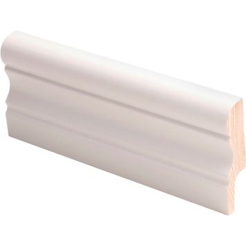 Põrandaliist Maler Aura  16 x 56 x 2700 mm Mänd Valge sõrmjätkatud