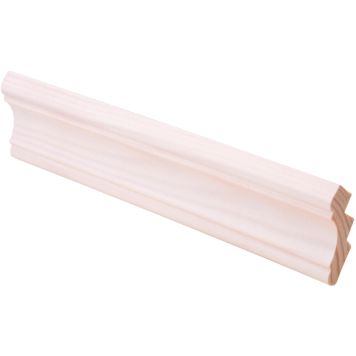 Liist puidust multifunktsionaalne Maler Aura 30 x 30 x 2700 mm Mänd, valge lakk