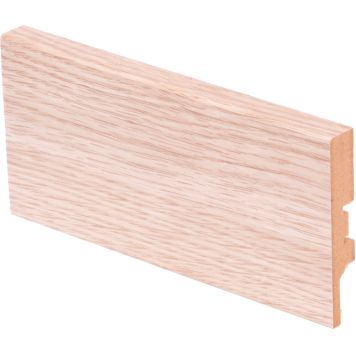 Põrandaliist MDF valge lakk tamm 12 x 70 x 2750 mm