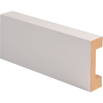 Katteliist MDF juhtmesoonega 19 x 58 x 2200 mm valge