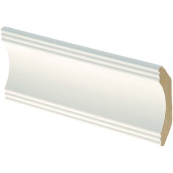 Sisenurgaliist MDF Aura poolläikiv valge 42 x 42 x 2750 mm