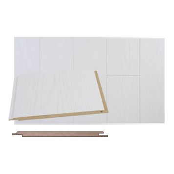 Laepaneel Maler MDF STP valge saar, 6 x 160 x 1200 mm