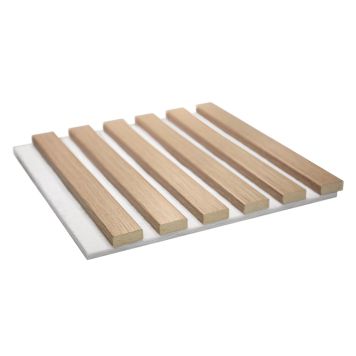 Akustiline paneel Maler Louvre Acoustic Natur tamm/valge 19 x 300 x 2800 mm