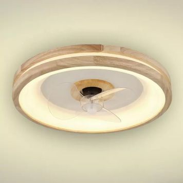 LED-plafoon Voltomat ventilaatoriga Santana Ø 50 cm