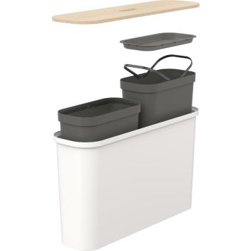 Jäätmete sorteerimiskast SmartStore™ Collect Slim 46 l valge