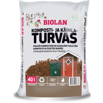 Komposti-ja kuivkäimlaturvas Biolan 40 l