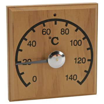 Sauna termomeeter Saunia pruun 12 x 12 cm